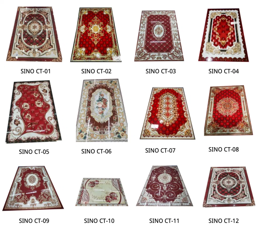 Foshan Factory 3D Full Body Glazed Polished Crystal Energy Floor Rangoli Decorative Ceramics Commercial Carpet Tiles