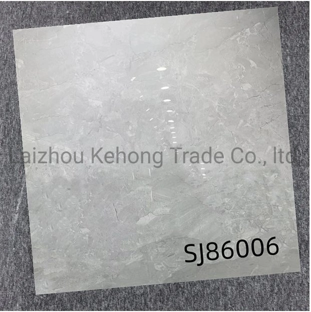 Polished Vitrified Light Grey Marble Porcelain Ceramic Floor Bathroom Wall Tile