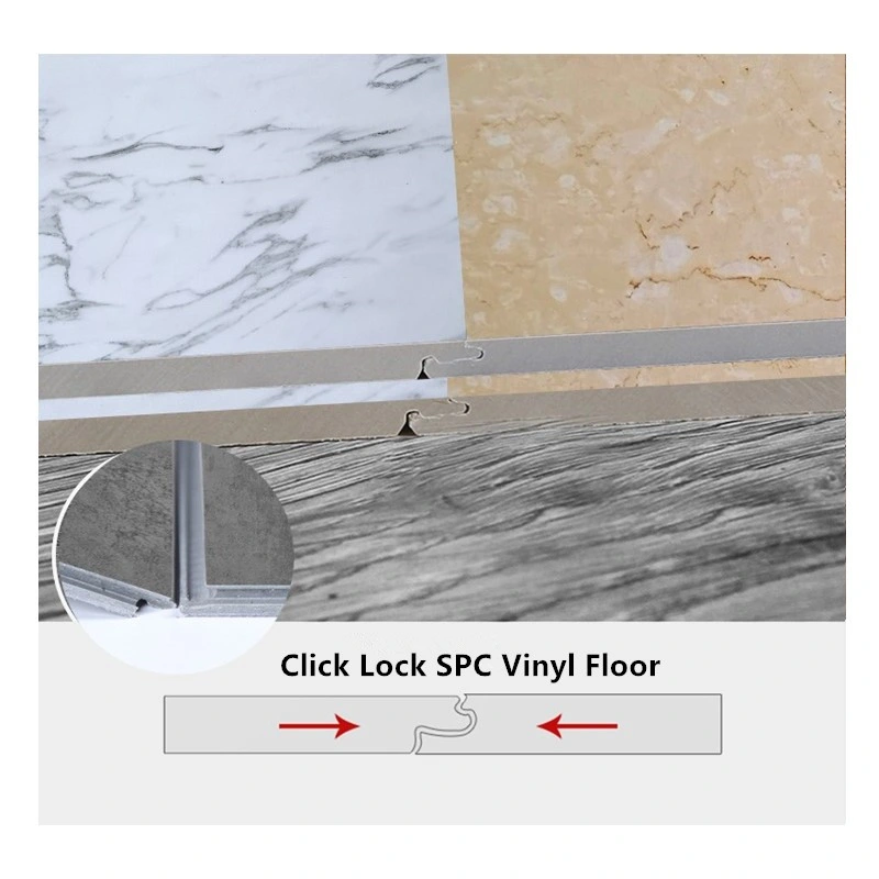 100% Virgin Waterproof Interlocking Stone Plastic Floor and Wall Vinyl Tile