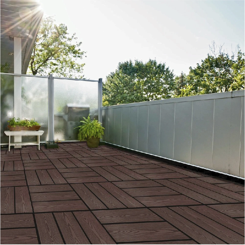 Factory 300X300mm Customized Bammax Wood Plastic Composite China Walkway Decking Outdoor Floor Tiles