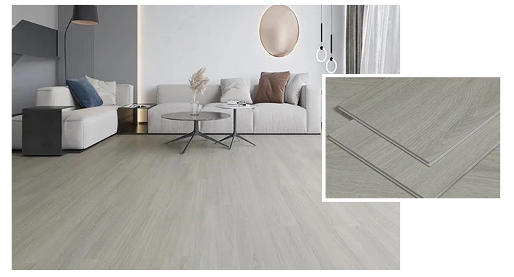 Grey Color China Supplier 6mm Anti Slip Oak Wooden Grain Factory Direct Spc Vinyl Flooring Fire Resistant PVC Vinyl Plank Spc Flooring Tile