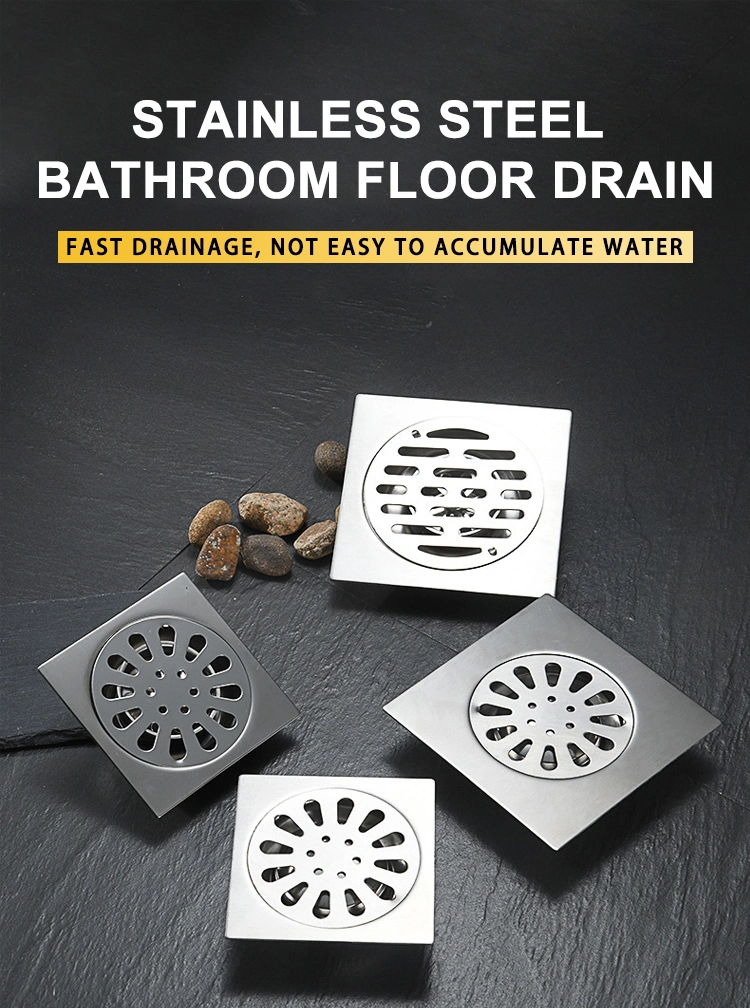 Modern Popular Stainless Steel Bathroom Tile Insert Shower Floor Drain Waste