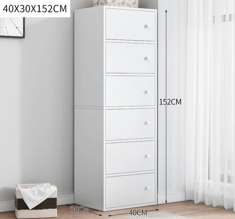 MDF Panel Storage Bedroom Sitting Room Against Wall Contracted Modern Bookcase Drawer Chest