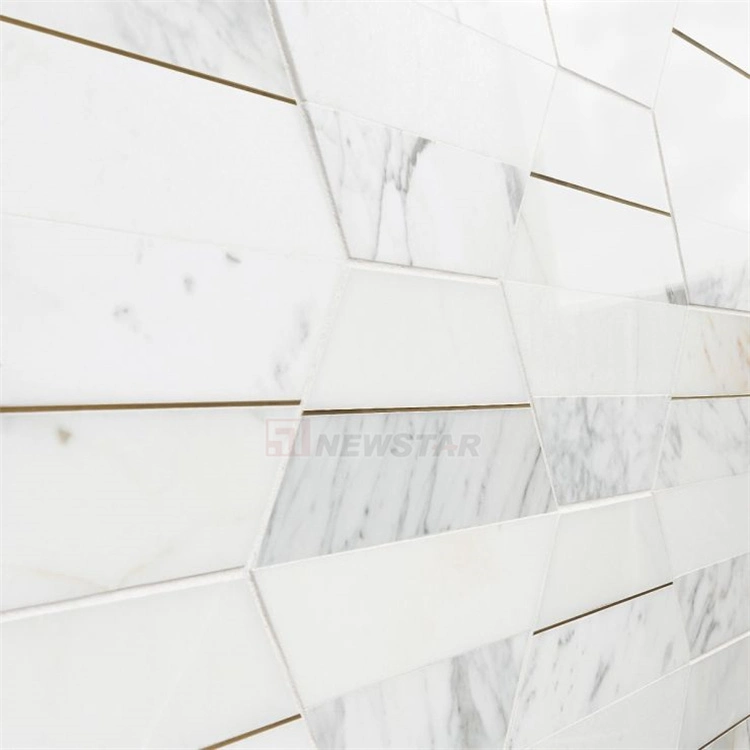Newstar Wholesale Beautiful Wall Board Modern Bathroom Tiles Calacatta Viola Marble Shower Kitchen Hexagon Walls Tiles