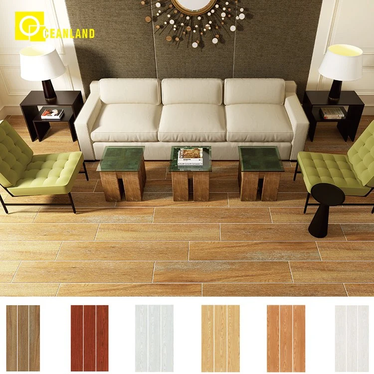 China Comfortable Bedroom Ceramic Floor Tiles Wood Pattern