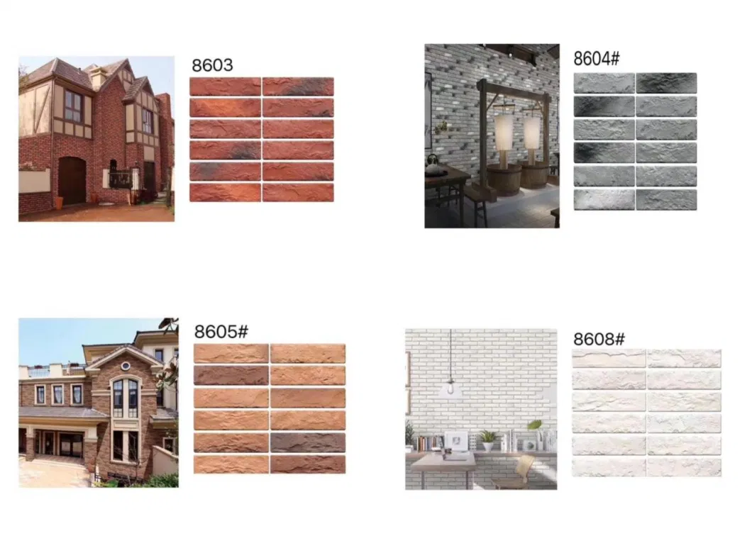 Standard Ceramic Wall Tile Sizes 3D Split Rocks Stone Exterior Ceramic Wall Tiles for Outdoor Use