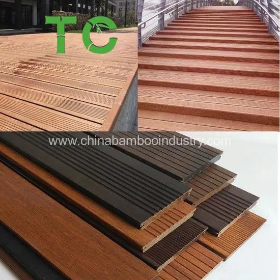 Carbonized Bamboo Decking Waterproof Bamboo Wooden Flooring Bamboo Floor Tiles