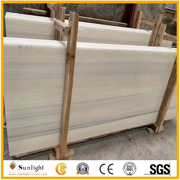 Cheap Build Material Athens White Wooden Onyx Marble Tiles for Floor/Wall