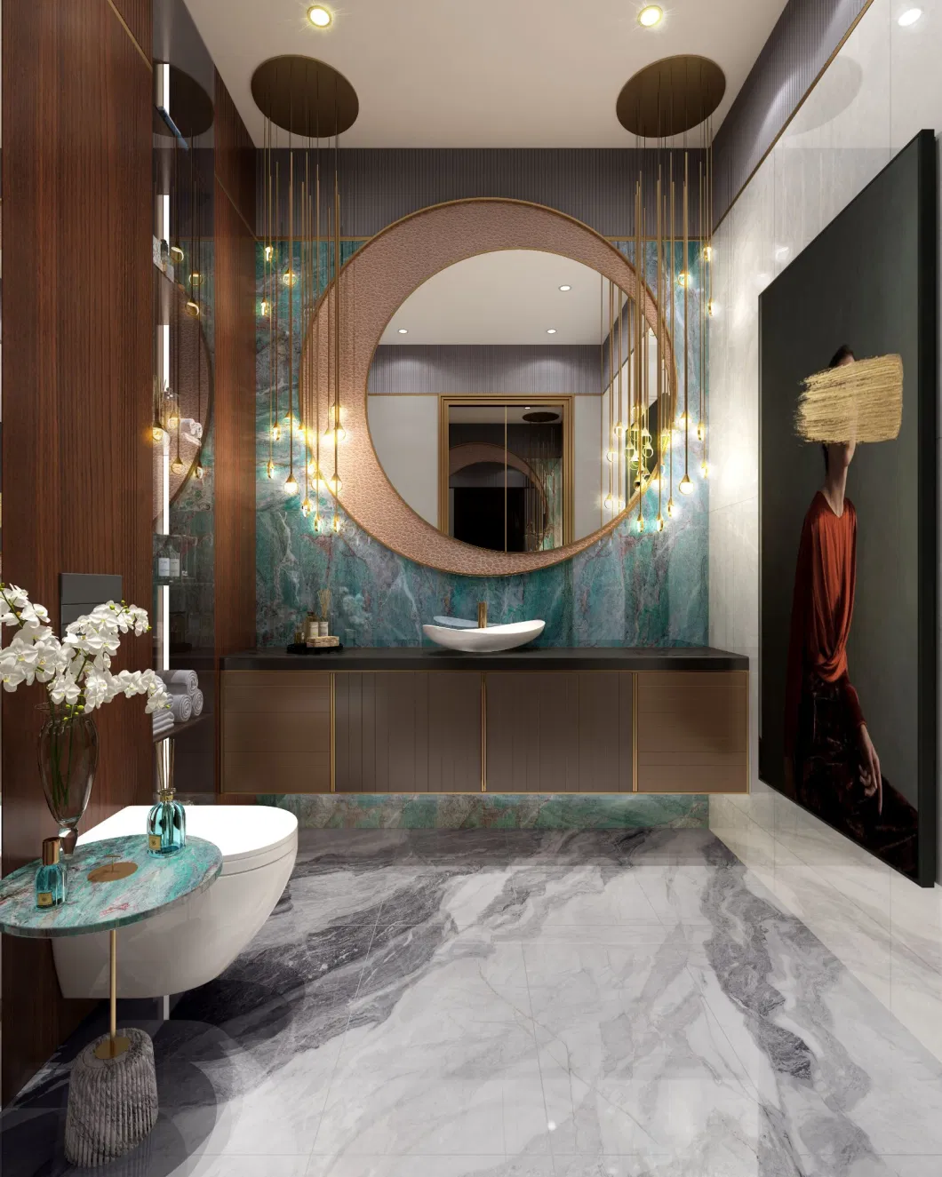 Foshan Factory Manufacture Luxury Bathroom Tile Luxury Stone Tile