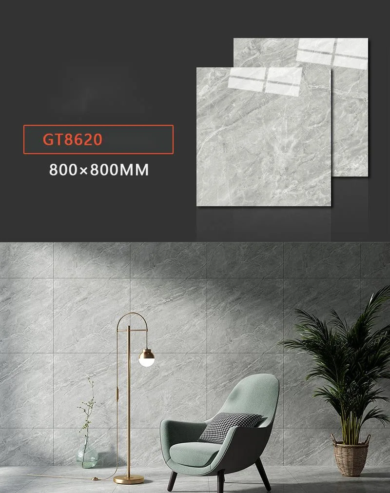 800X800mm Factory Price Glazed Polished Porcelain Wall Tiles and Floor Design for Living Room