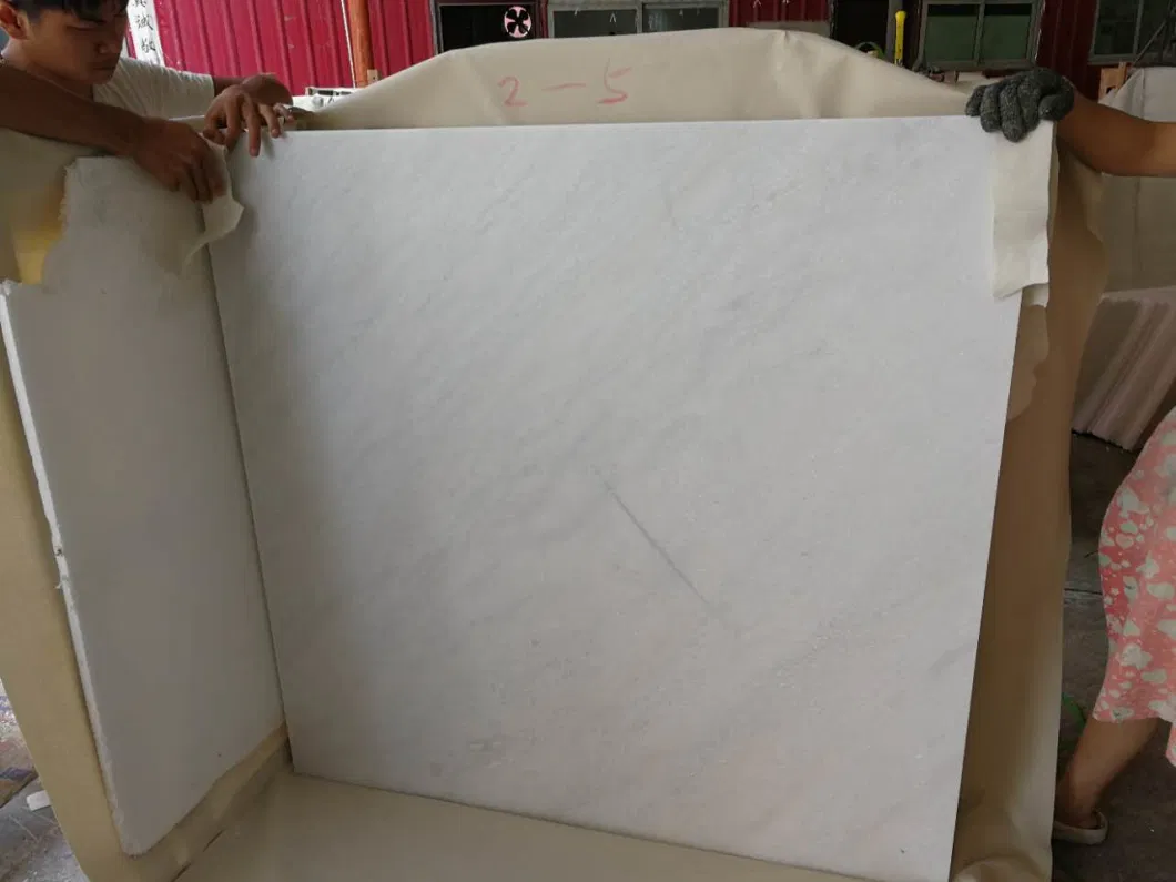 China Snow White Marble Tiles for Interior Home/Villa Decoration