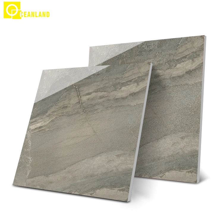 China Supplier Indoor Factory Gray Color Porcelanato 60X60 Glazed Polished Tiles