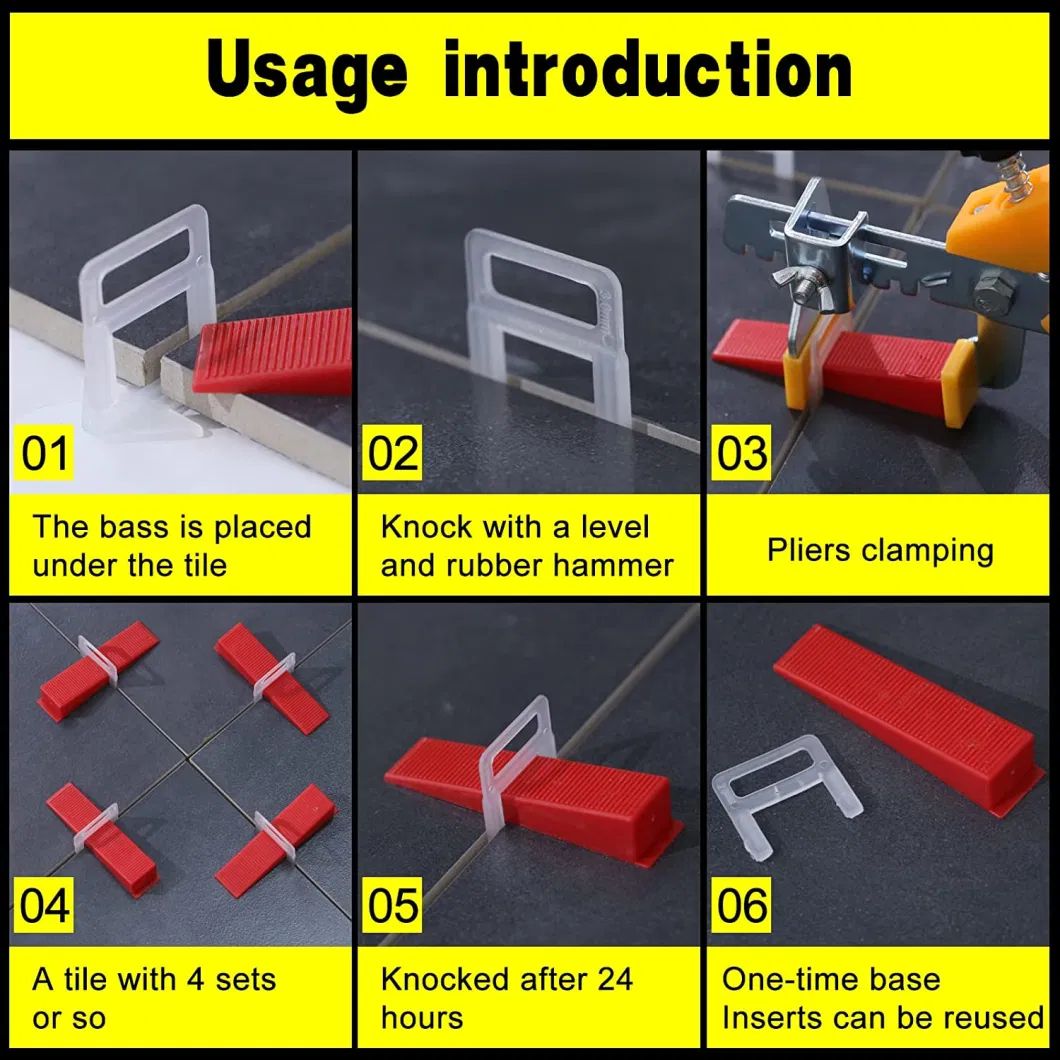 Plastic Tile Leveling System / Clips and Wedges Ceramic Tile Leveling /Install Tools Tile Leveling System Spacer