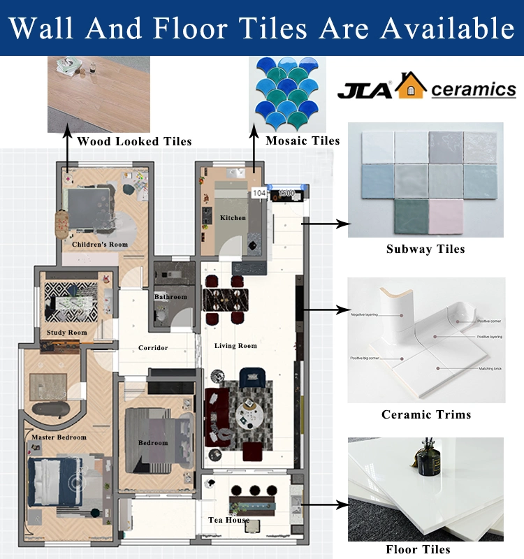 Firebrick Heat Insulation Jla White Netural Box and Standard Wooden Pallet 3X6 Ceramic Wall Matte Tile