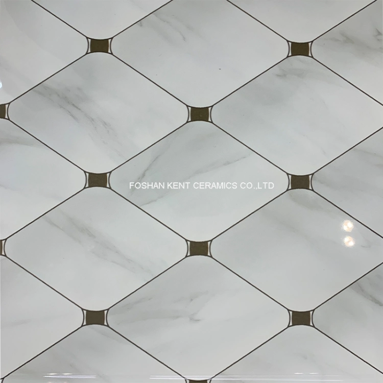 300*600mm White Color Diamond Rhombus Pattern Bathroom Decoration Ceramics Wall Tiles