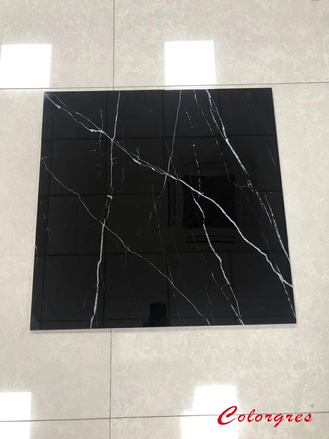 Foshan Factory Marble Glazed Polished Porcelain Ceramic Tile Flooring 600X600mm 24&quot;X24&quot; Dark Color