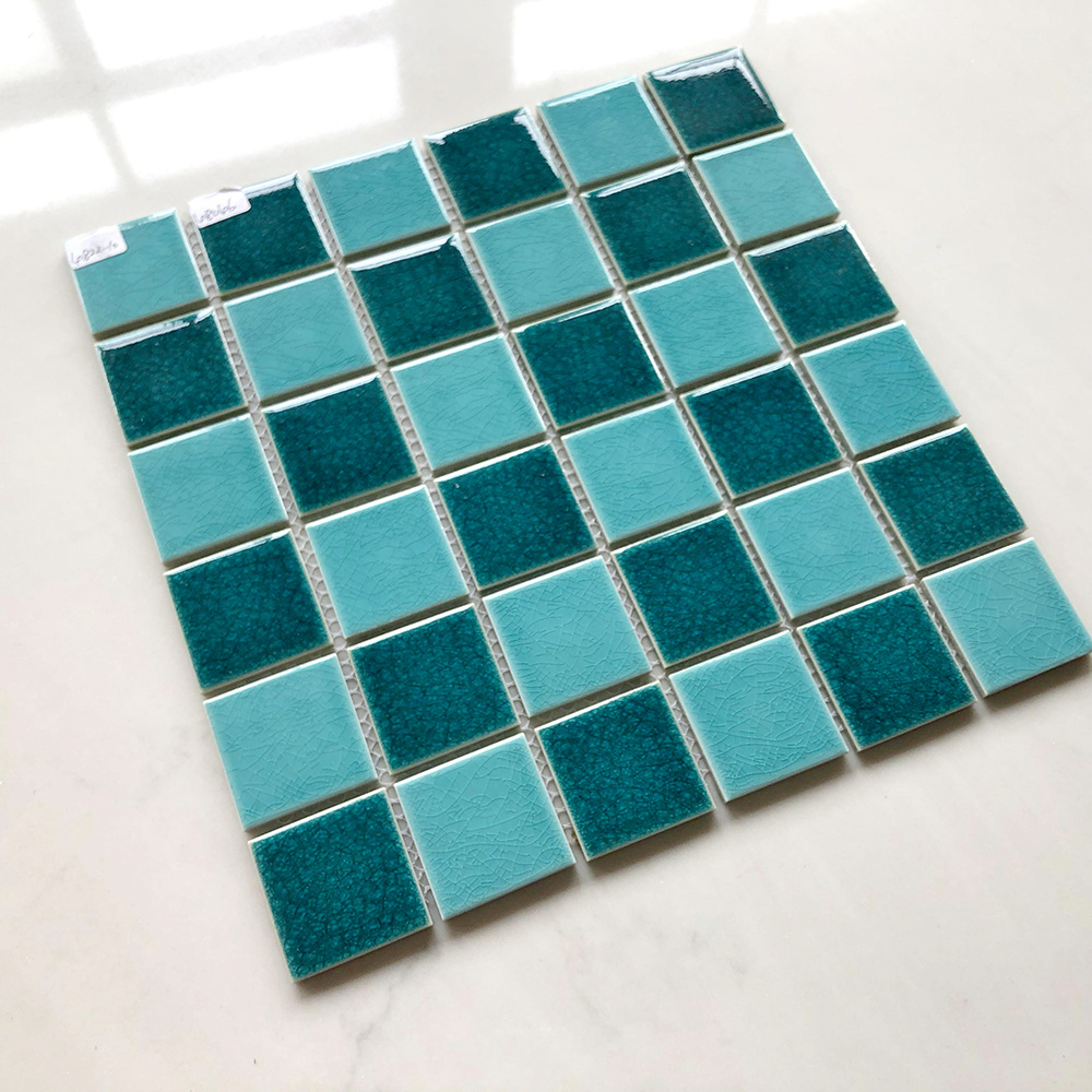 300X300mm Mosaic Design Ceramic Porcelain Mosaic Pool Tile Green