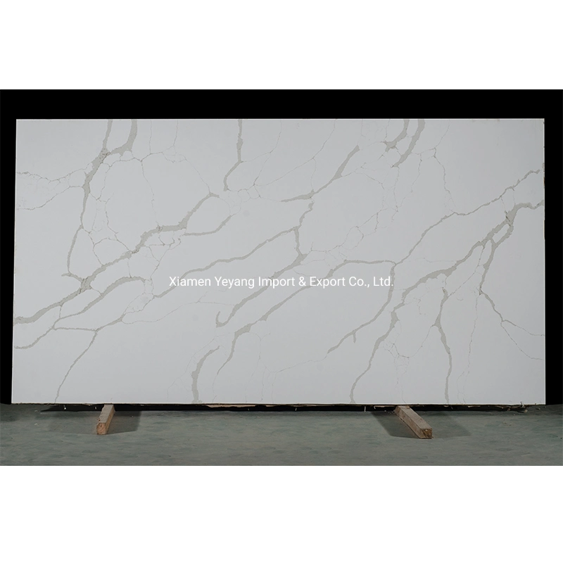 Hot-Sale Grey/White/Calacatta Quartz Slabs/Tiles/Countertops/Vanitytops/Table for Bathroom/Kitchen Project