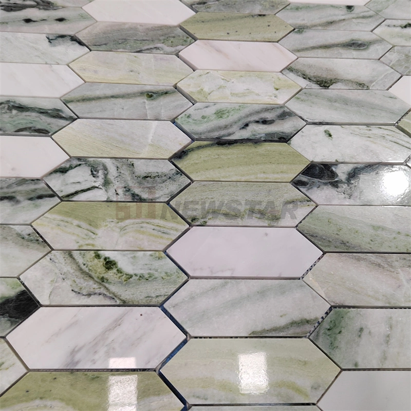 Green Marble Living Room Bathroom Tiles Walls and Floors Polished Marble Tile Mosaic Tile