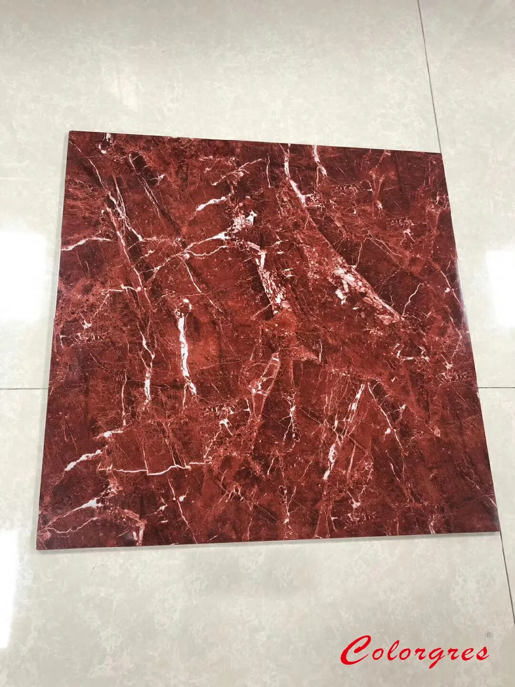 Foshan Factory Marble Glazed Polished Porcelain Ceramic Tile Flooring 600X600mm 24&quot;X24&quot; Dark Color