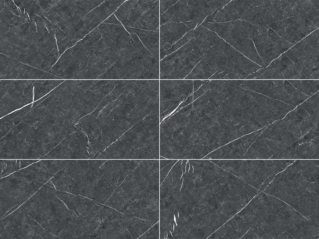 24X24&quot; Dark Grey Marble Style Soft Gloss Kitchen Floor Tile