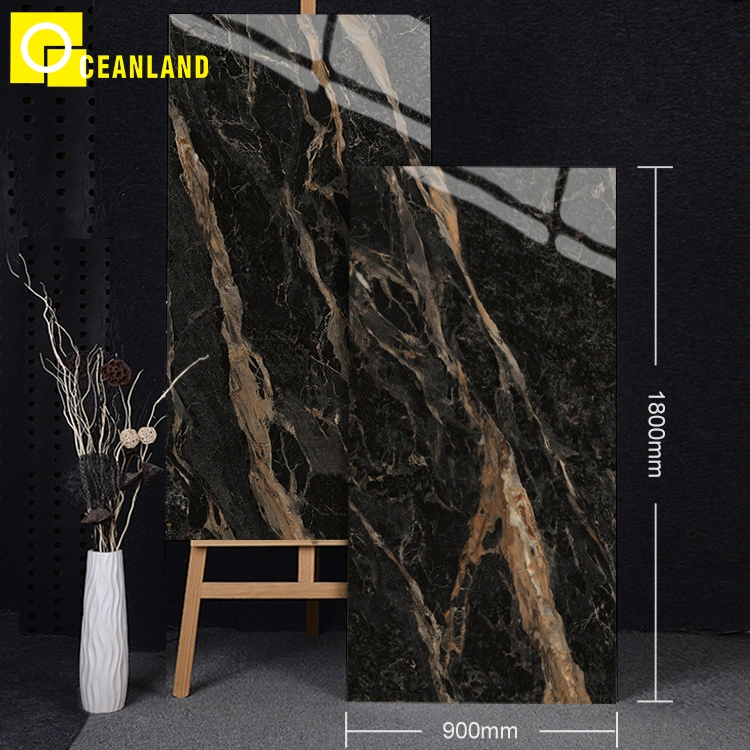 Building Materials 900X1800mm Marble Look Big Glazed Porcelain Tile Sintered Stone Slab