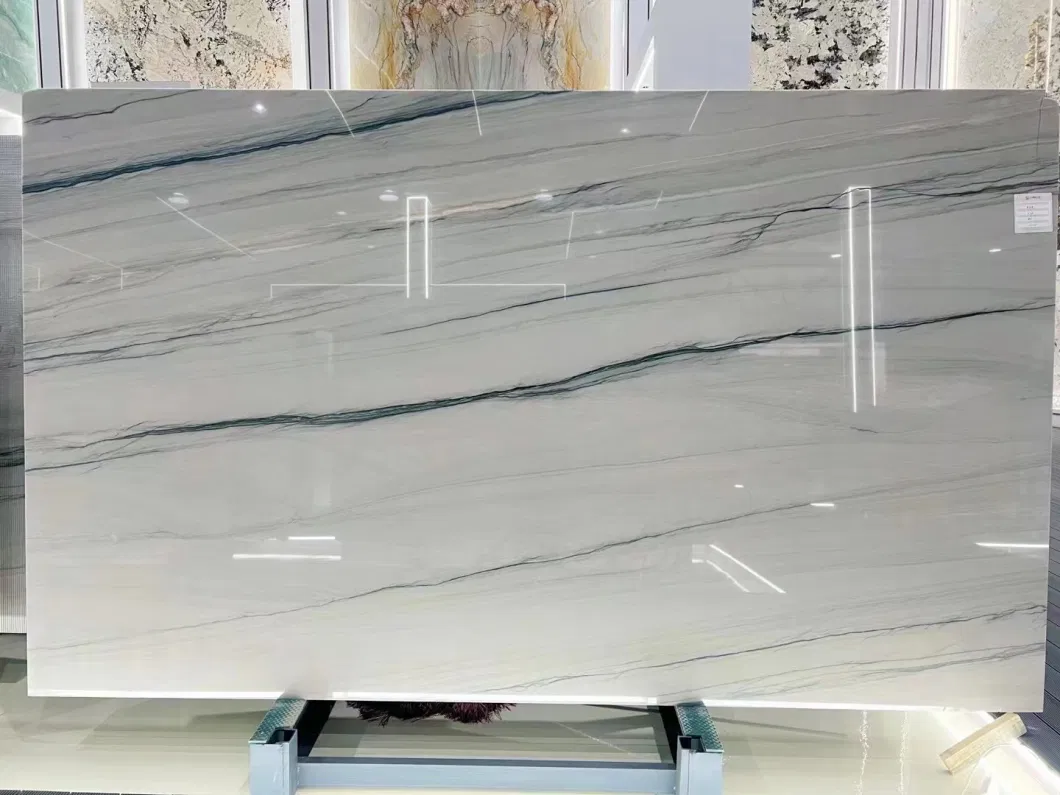 Luxury Grey Marble Quartzite Stone Slab for Flooring/Stair/Wall/Bathroom/Kitchen Tile/Bathroom/Wall Tile