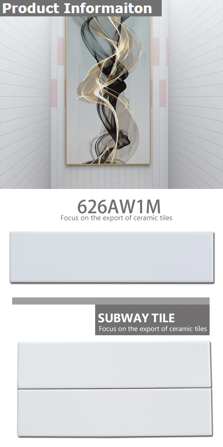 65X265mm White Subway Tiles New Size for Wall Decoration Kitchen Wall Tiles 6.5X26.5cm
