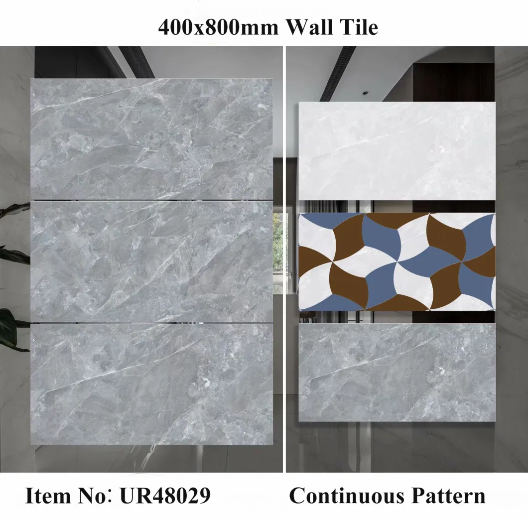 China Foshan Good Quality Decorative Home 400X800mm Glazed Porcelain Ceramic Bathroom Flooring Wall Tile