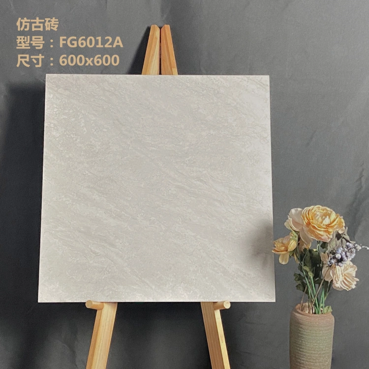 600X600 60X60 China Manufactures Bright Color Marble Looking Anti-Slip Indoor House Porcelain Floor Tiles