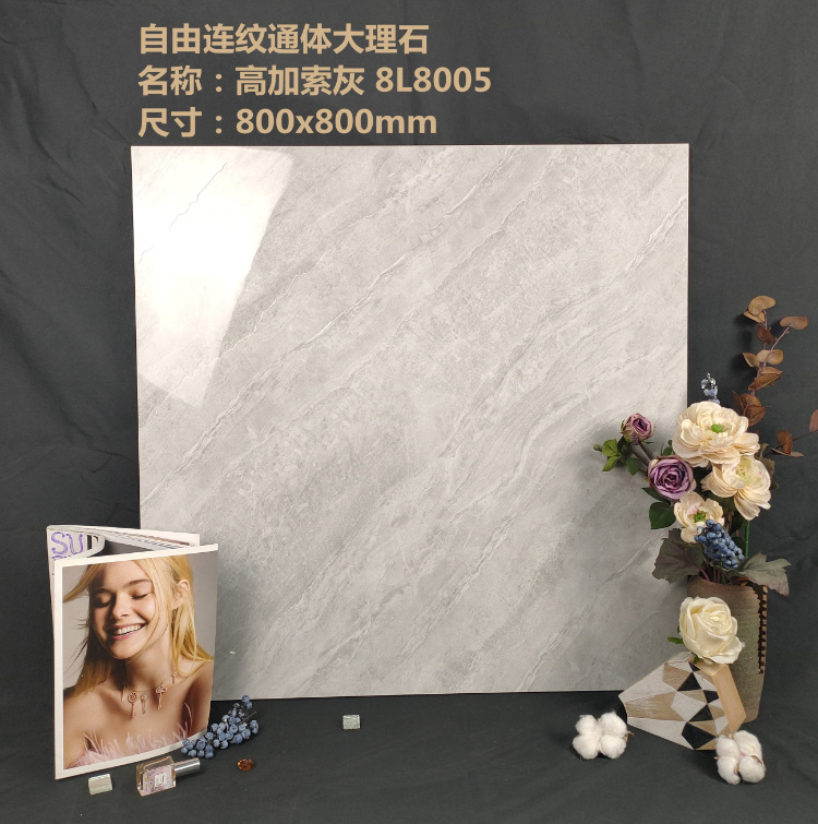 Continuous Design 80X80 Ceramic Porcelain Flooring Marble Tiles for Floor and Wall Glazed Ceramic Tiles