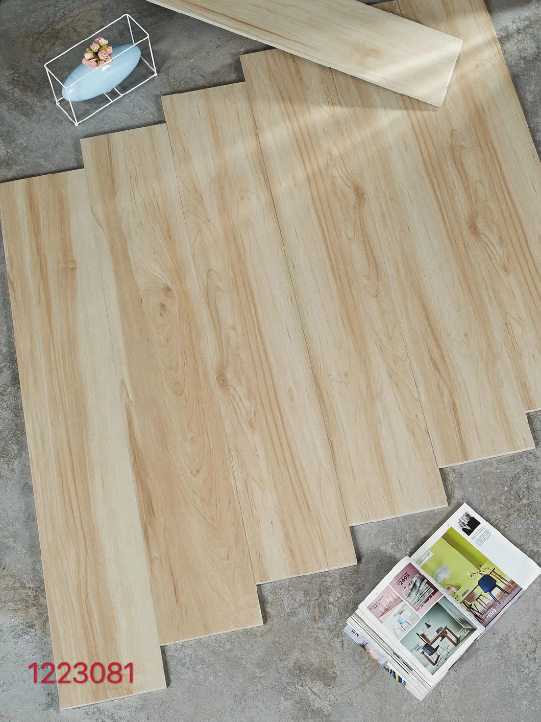Wholesale Price Cherry Wood Grain Ceramic Floor Tile