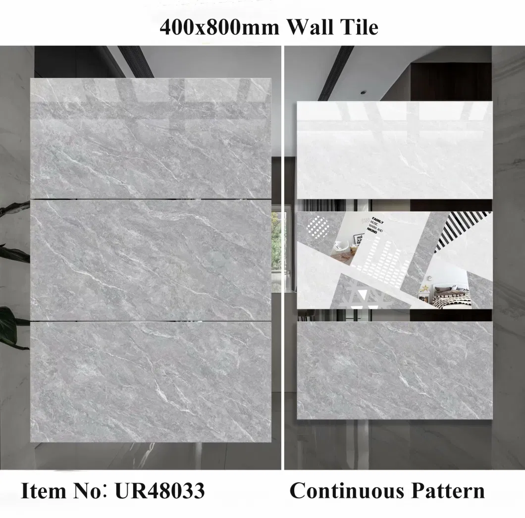 China Foshan Good Quality Decorative Home 400X800mm Glazed Porcelain Ceramic Bathroom Flooring Wall Tile