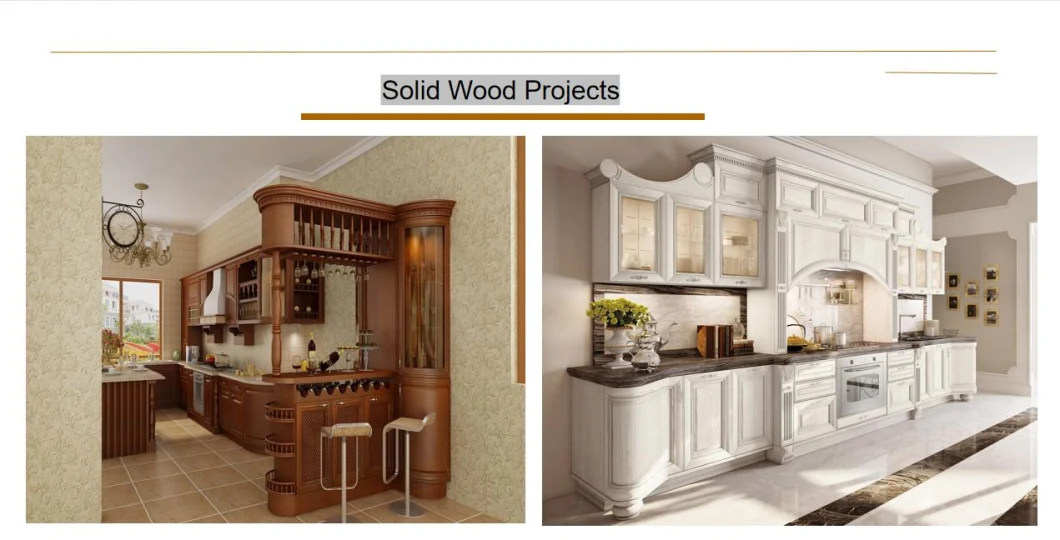 Natural Oak Wood Kitchen Cabinet with White Lacquer Finish Wall Cabinet