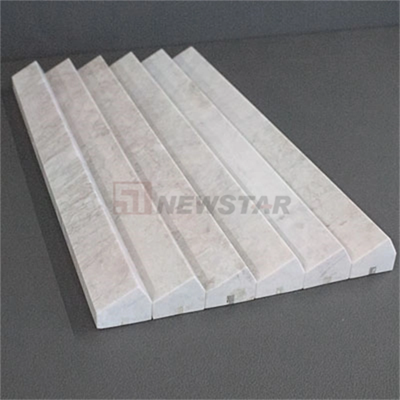 Living Room Background Fluted Wall Tiles Panel Bathroom Mosaic Fluted Tile Marble Fluted Tiles