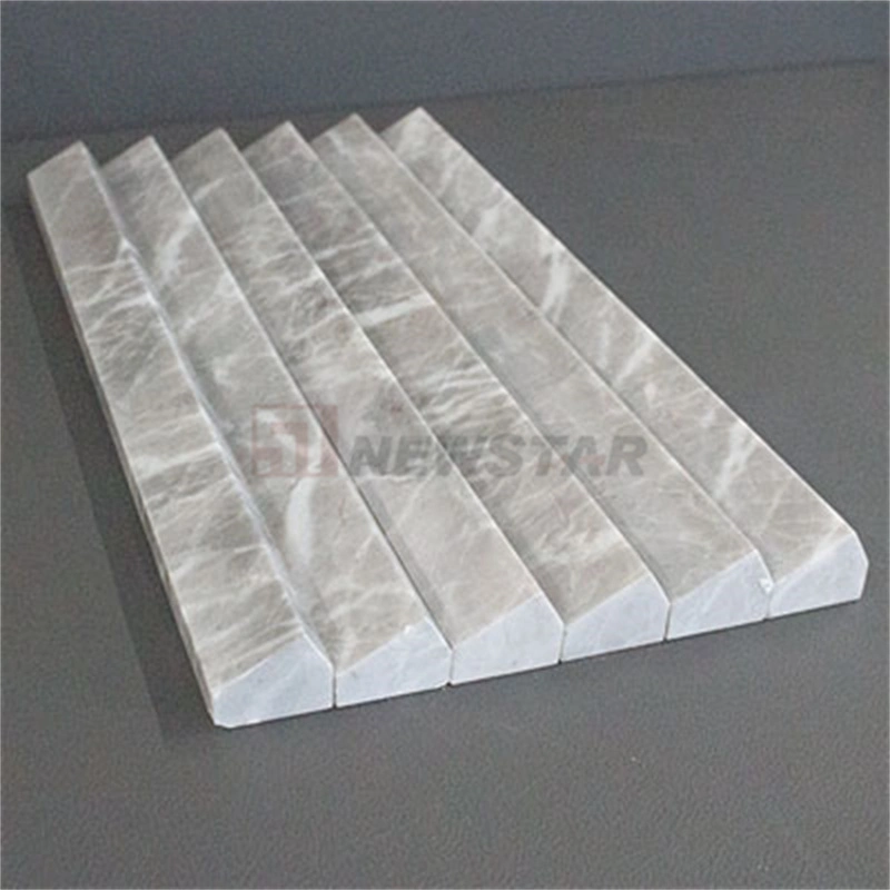 Living Room Background Fluted Wall Tiles Panel Bathroom Mosaic Fluted Tile Marble Fluted Tiles