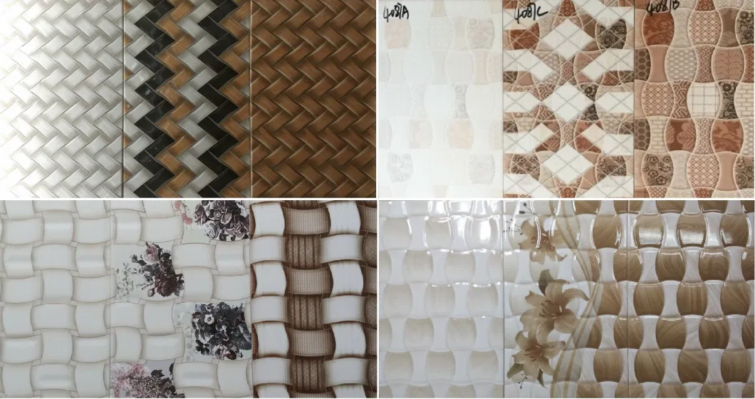 3D Embossed Strip Pattern Ceramic Wall Tile for House Decoration (250*400mm)