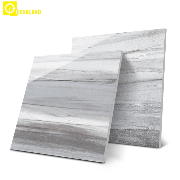 China Supplier Indoor Factory Gray Color Porcelanato 60X60 Glazed Polished Tiles