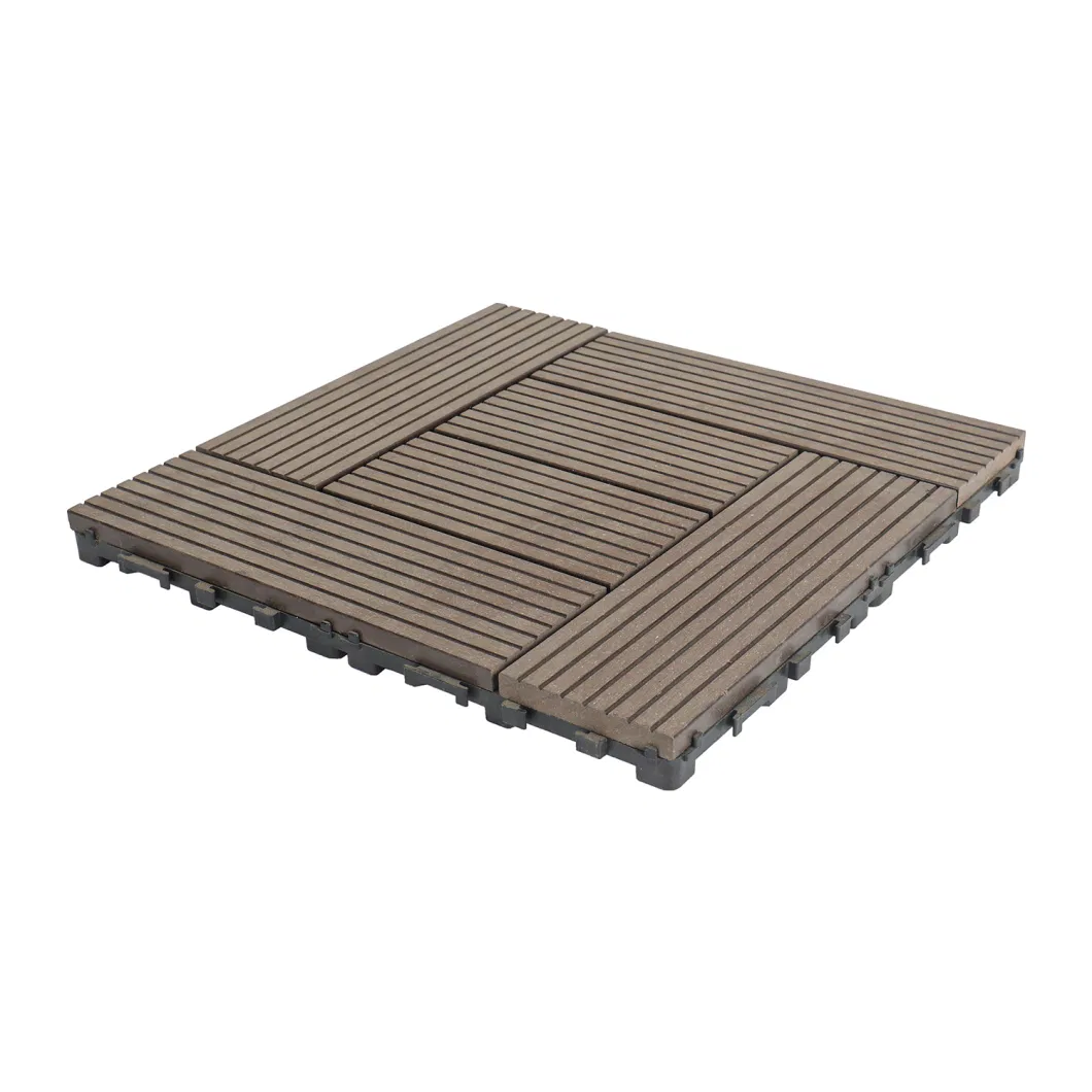 Wholesale Garden Decoration WPC DIY Decking Tiles 300*300mm Outdoor WPC Interlocking Decking Tiles