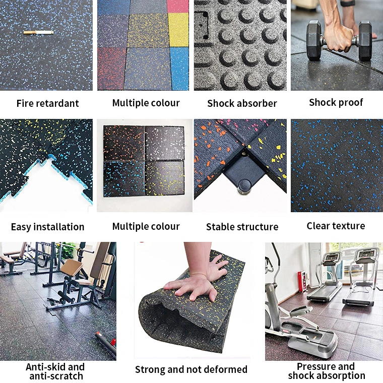 Rubber Pad Support Sport Floor Rubber Coir Floor Mat Rubber Tiles Floor Tiles