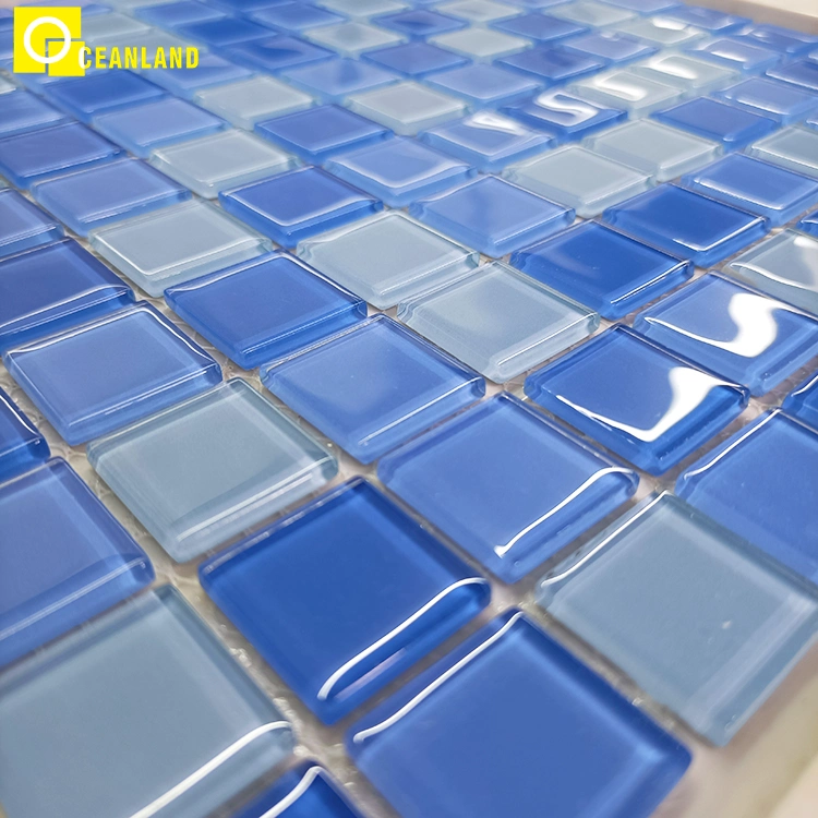 China Manufacturer Square Glass Wall Mosaic Swimming Pool Tiles