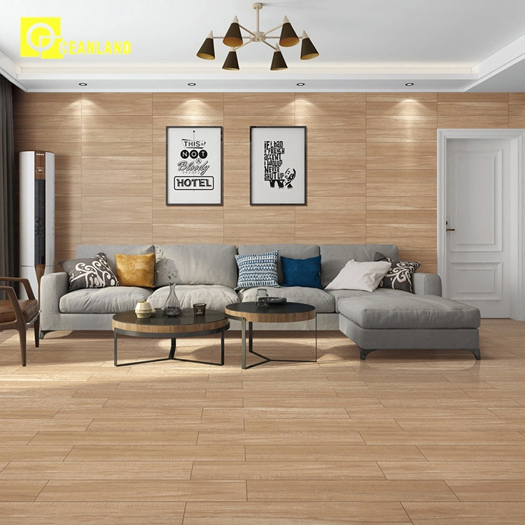 60X60 Modern Design Non-Slip Glazed Ceramic Imitating Wood Grain Look Tile