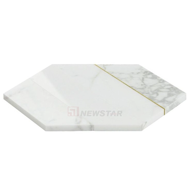 Newstar Wholesale Beautiful Wall Board Modern Bathroom Tiles Calacatta Viola Marble Shower Kitchen Hexagon Walls Tiles