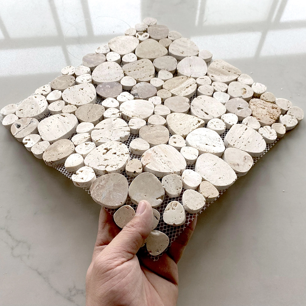 Natural Stone Irregular Design Pebble Mosaic Tile Wall Floor Cobble Stone Mosaic