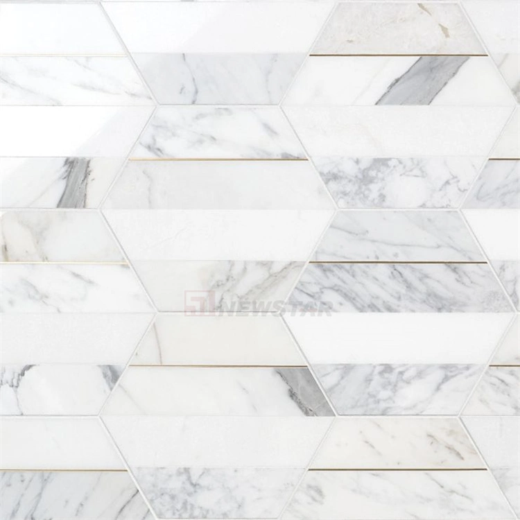 Newstar Modern Bathroom Walls Hexagon Tile Marble Kitchen Walls Tiles