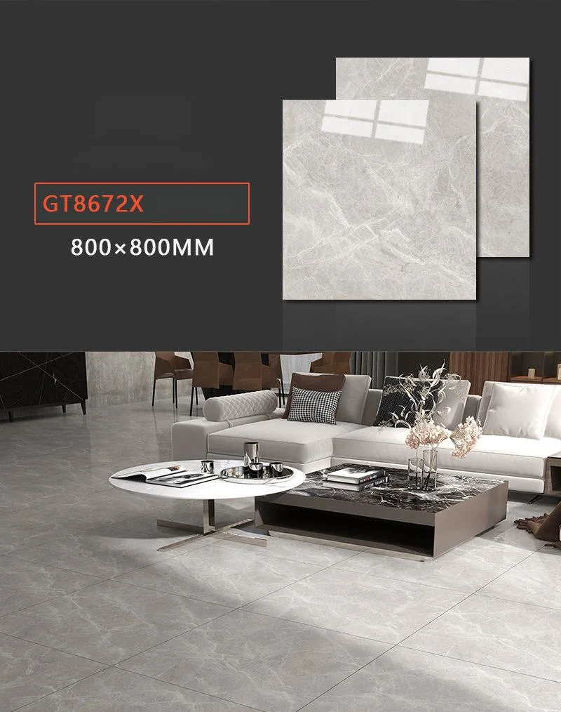 800X800mm Factory Price Glazed Polished Porcelain Wall Tiles and Floor Design for Living Room