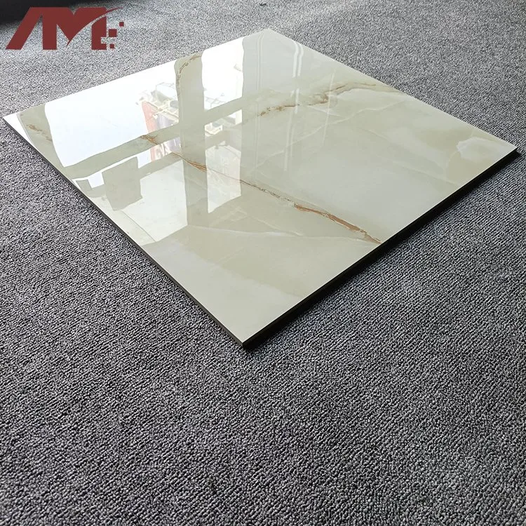 Foshan Porcelain Glazed Crystal Yellow Glossy Wall Floor Tile