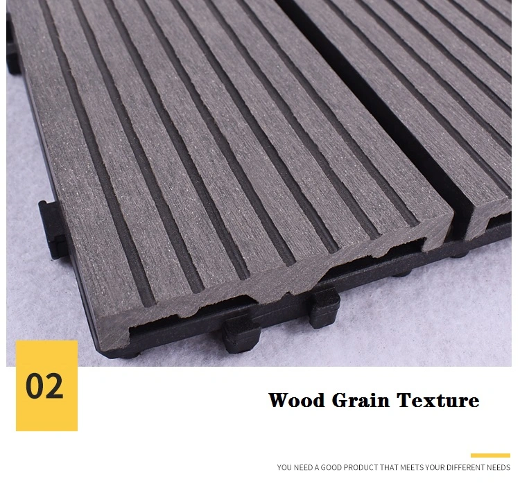 China Manufacturer Factory Outlet Low Maintenance Wood Flooring Plastic Composite Decking Tile