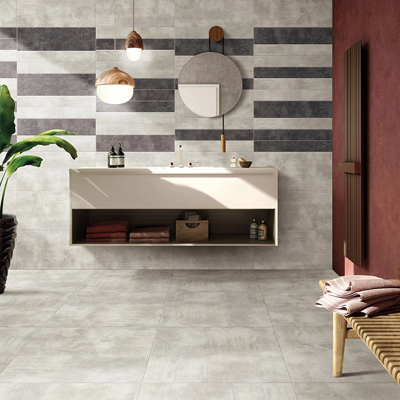 Simple Design Cement Porcelain Floor Tiles for Bathroom