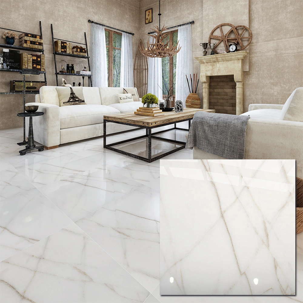 High Gloss 24X24 Inch off White Ceramic Floor Tile